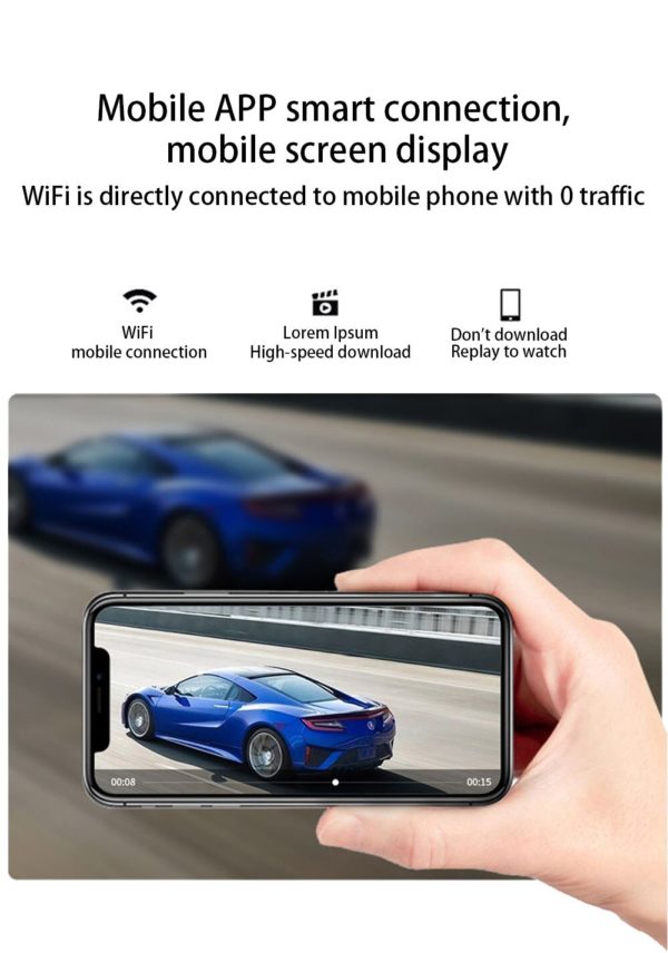 Front And Rear Dash Cam With Night Vision - Image 2