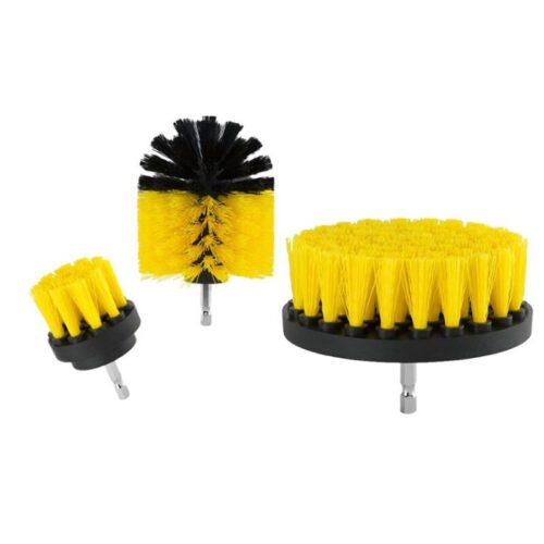 1 Set/3 PCS Electric Drill Brush Kit Plastic Round Cleaning Brush For Carpet Glass Car Tires Nylon Brushes Scrubber Drill