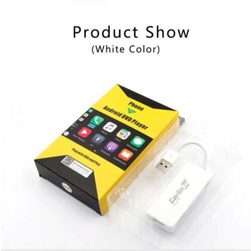 Carlinkit USB CarPlay Dongle/Android Auto for Android Car Android Multimedia Player iPhone Android phone Wired Autokit White
