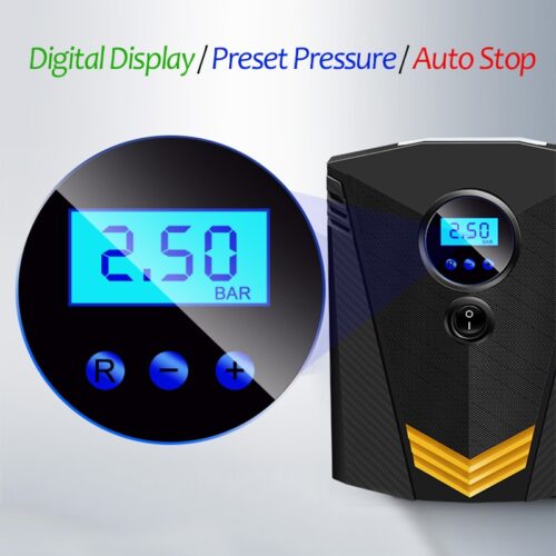 Portable Car Air Compressor DC 12V Digital Tire Inflator Air Pump 150 PSI Auto Air Pump for Car Motorcycle LED Light Tire Pump