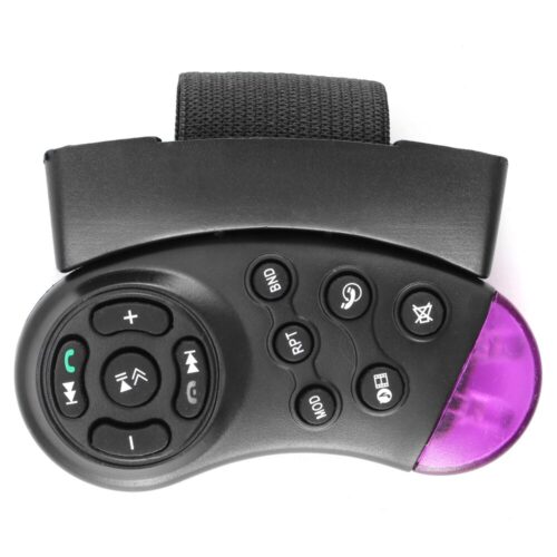 Black Portable 11-Key Controller Car Steering Wheel Controller Car MP5 Multimedia Player DVD Car Steering Wheel Multimedia