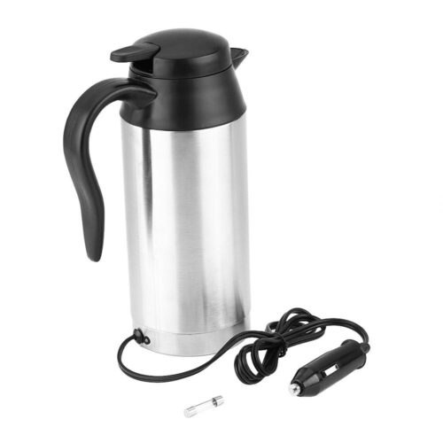 Car Electric Kettle 750ml 12V Car Stainless Steel Cigarette Lighter Heating Kettle Mug Electric Travel Thermoses