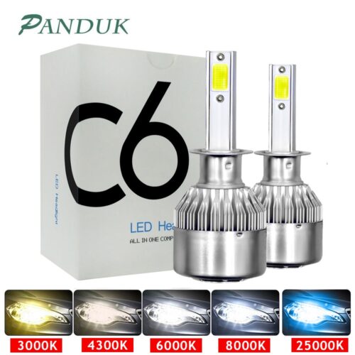 LED Headlight Replacement BulbsC6 H1 H3 Led Headlight Bulbs