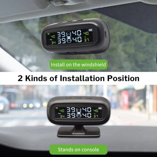 Deelife Tire Pressure Sensor TPMS Car Solar Monitor TMPS Control Tyre Pressure Monitoring System External Internal Sensors