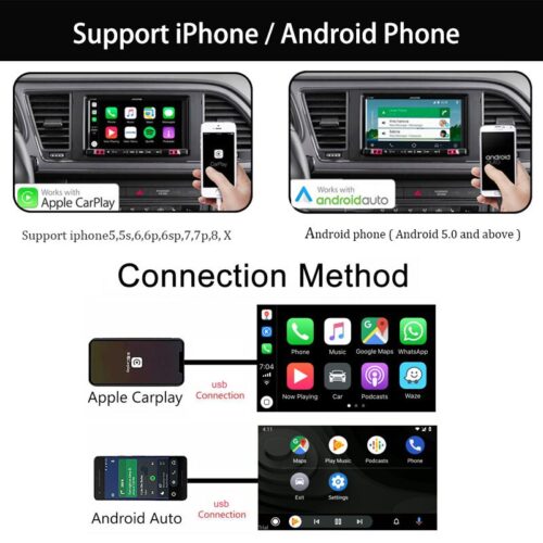 Carlinkit USB CarPlay Dongle/Android Auto for Android Car Android Multimedia Player iPhone Android phone Wired Autokit White