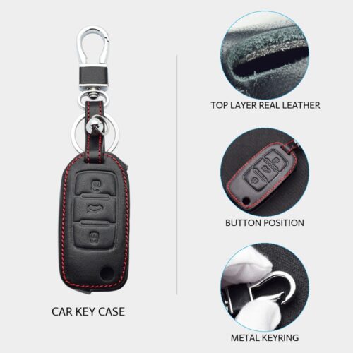 Leather Car Key Case For VW - Image 2