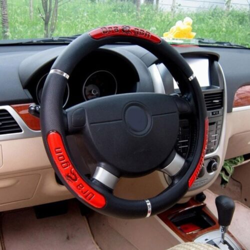 Auto Steering Wheel Cover: Faux Leather - Image 2