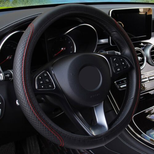 Leather Steering Wheel Cover