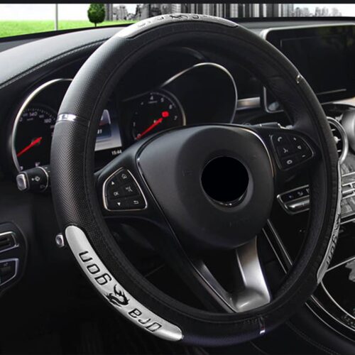 Auto Steering Wheel Cover: Faux Leather - Image 3