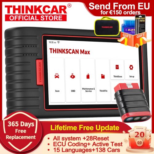 Thinkcar Thinkscan Max OBD2 Scanner Professional Full System OBD2 Diagnostic Tool Car Scanner ECU Coding OBD PK ThinkTool Mini