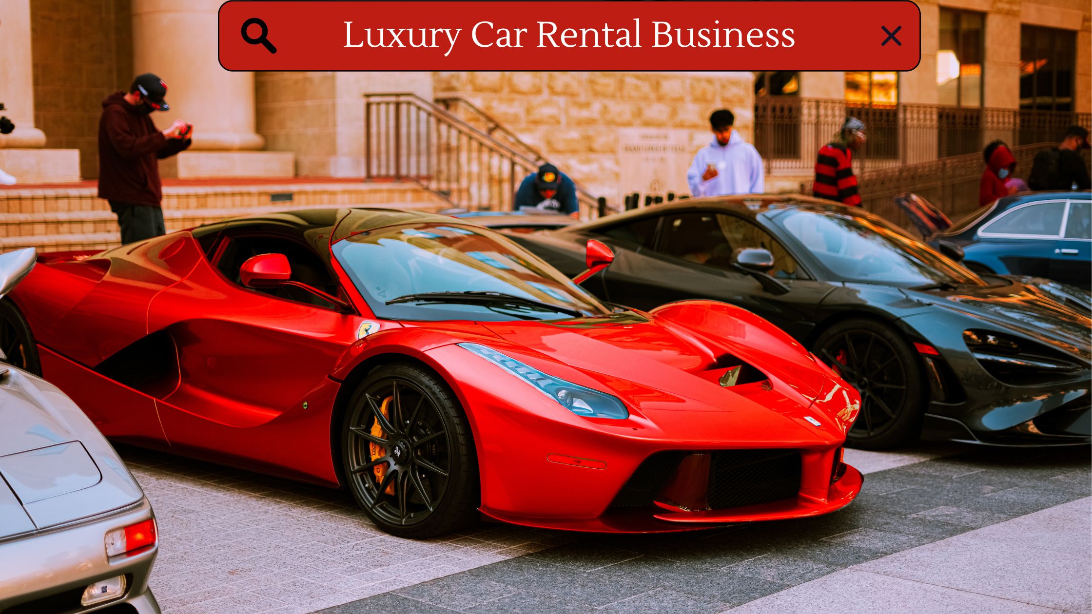 Luxury car rental business parking 